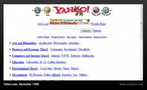 Era assim a tela da internet no início